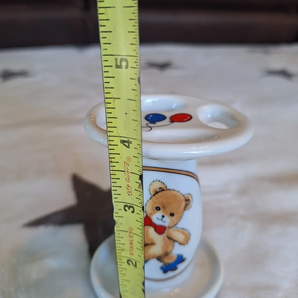 VTG Rare Counterpoint San Francisco Teddy Bear Roller-skates Toothbrush Holder